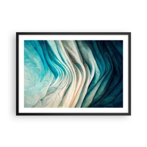 Plakat i sort ramme - Blå umættelighed - 70x50 cm