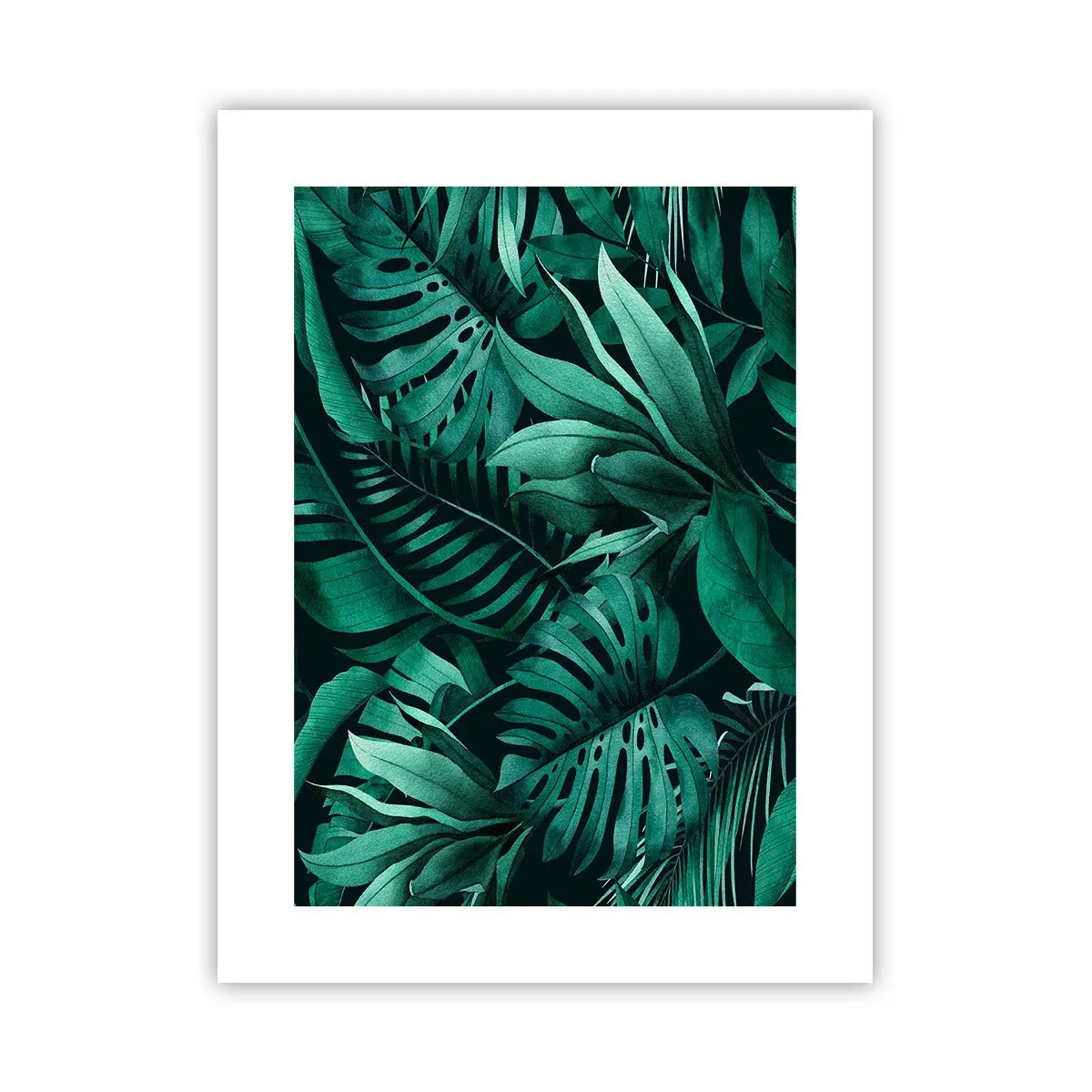 Plakat - Dyb tropisk grøn - 30x40 cm