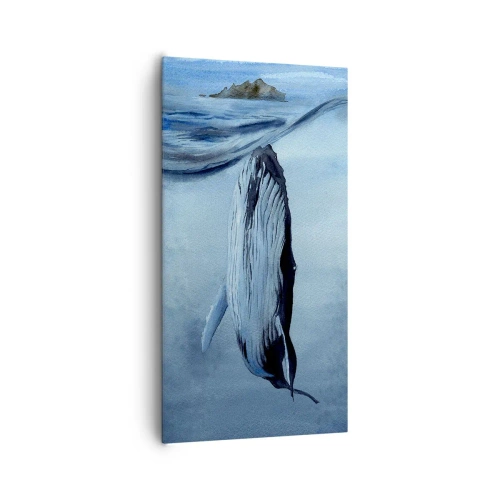 Lærredstryk - Billede på lærred - To verdener i nord - 65x120 cm