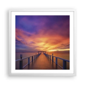 Plakat i hvid ramme - Uden ende - 50x50 cm