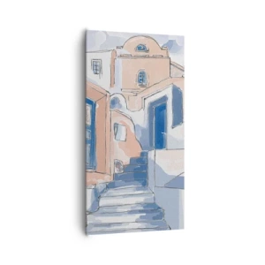 Lærredstryk - Billede på lærred - Eksotisk by - 65x120 cm