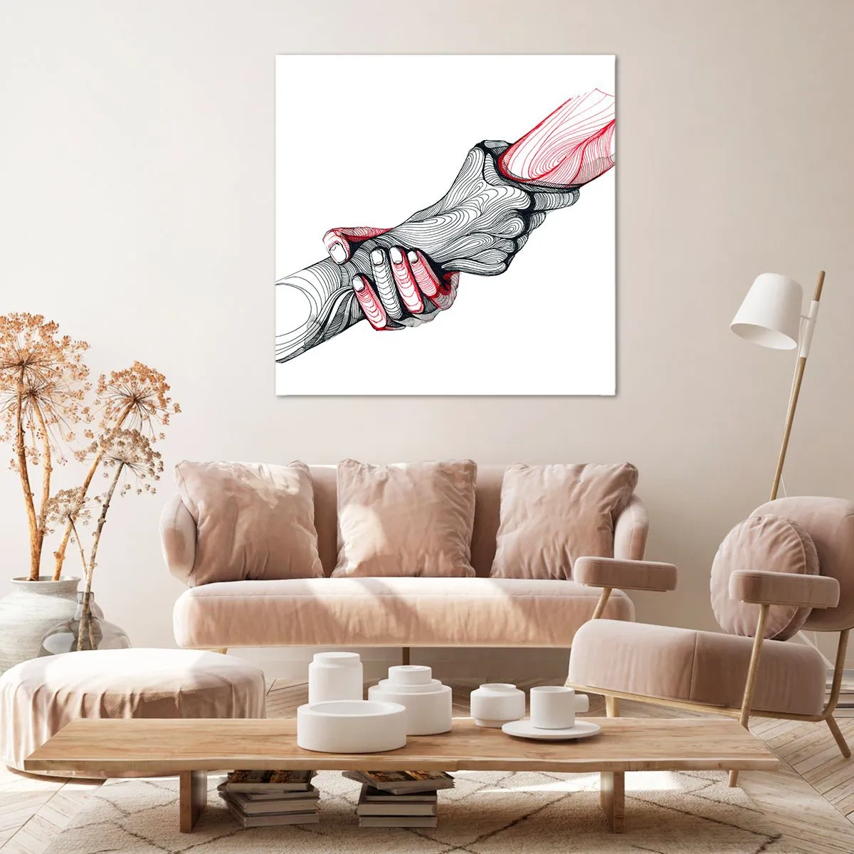 Lærredstryk - Billede på lærred - Du er i gode hænder - 70x70 cm