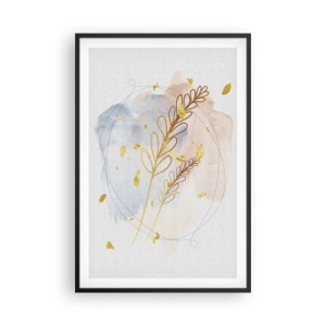 Plakat i sort ramme - En gylden eksplosion - 61x91 cm