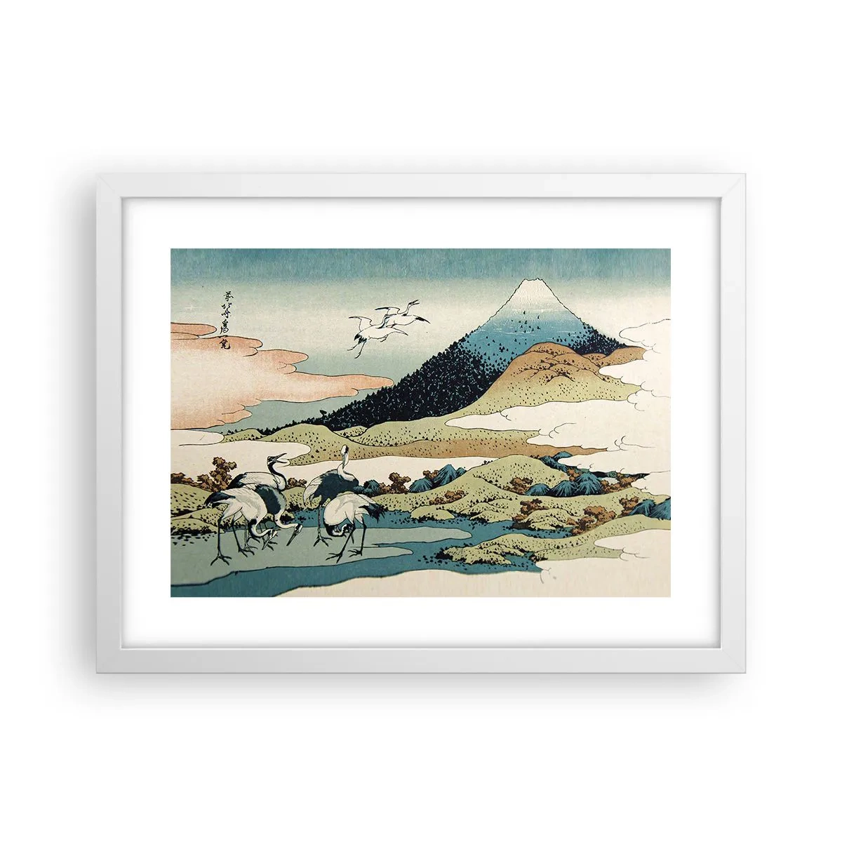 Plakat i hvid ramme - I japansk ånd - 40x30 cm