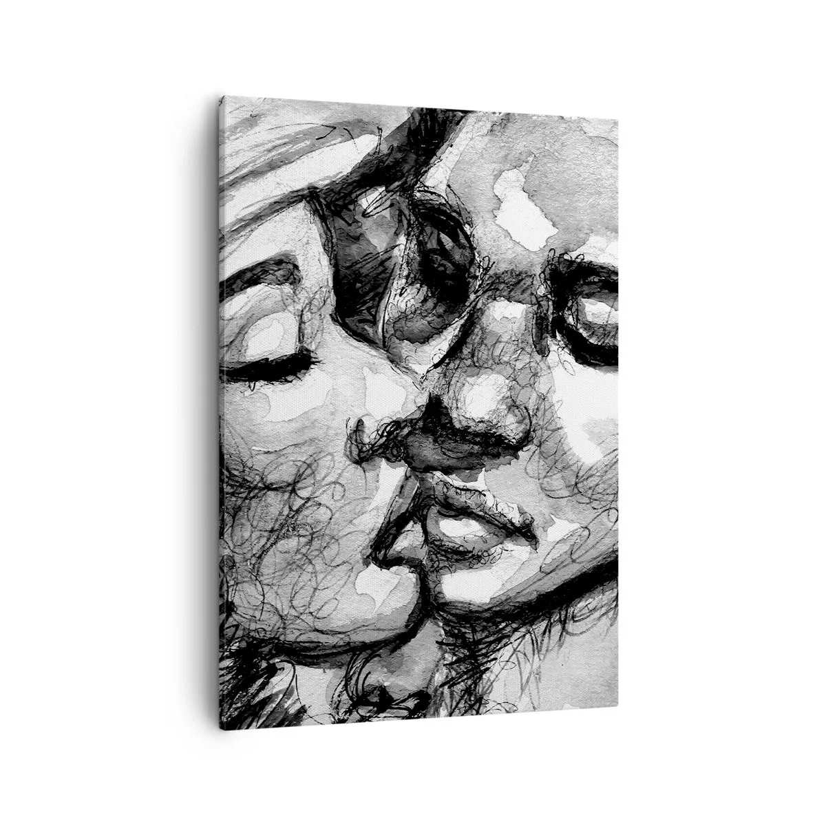 Lærredstryk - Billede på lærred - Et ømt øjeblik - 50x70 cm