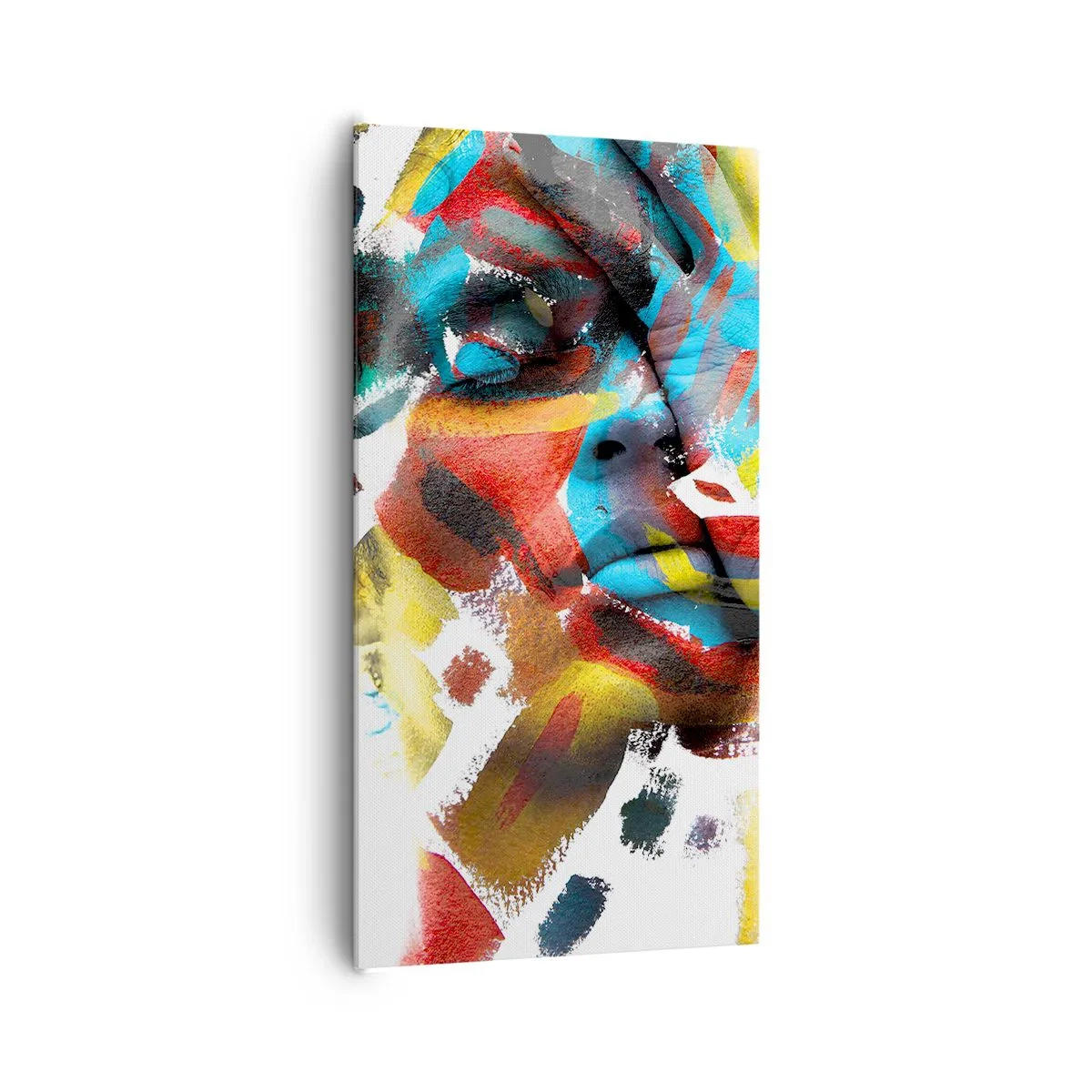 Lærredstryk - Billede på lærred - Farverig personlighed - 65x120 cm