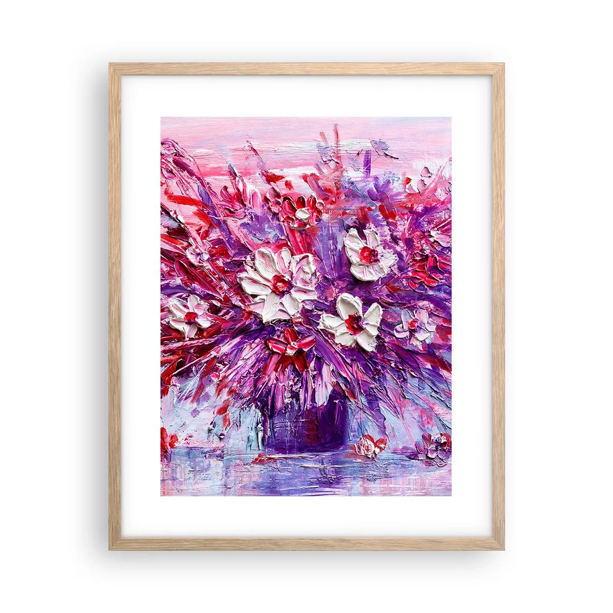 Plakat i ramme af lyst egetræ - Uskyld og lidenskab  - 40x50 cm