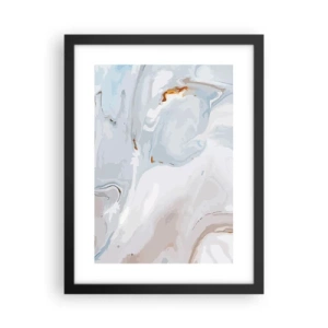 Plakat i sort ramme - Hvid opløftet - 30x40 cm