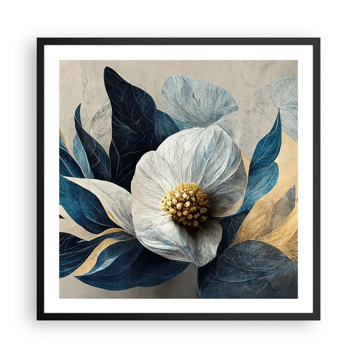 Plakat i sort ramme - Har et hjerte af guld - 60x60 cm