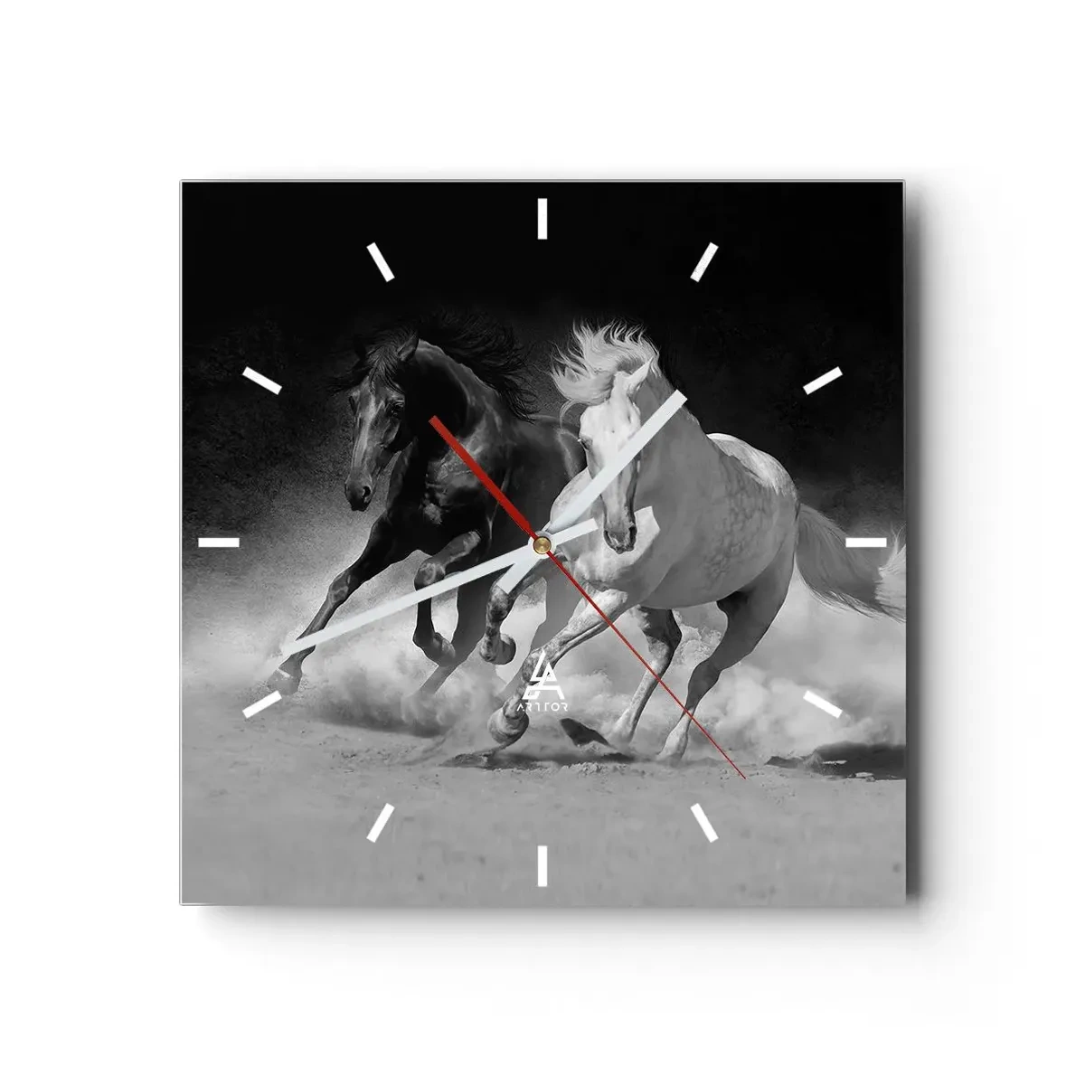 Vægur, Uret - Frihedens galop - 30x30 cm