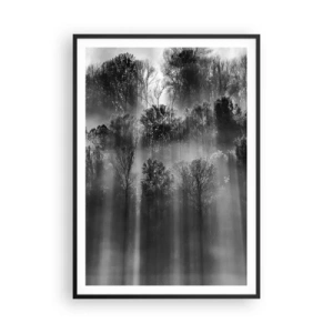 Plakat i sort ramme - I stråler af lys - 70x100 cm