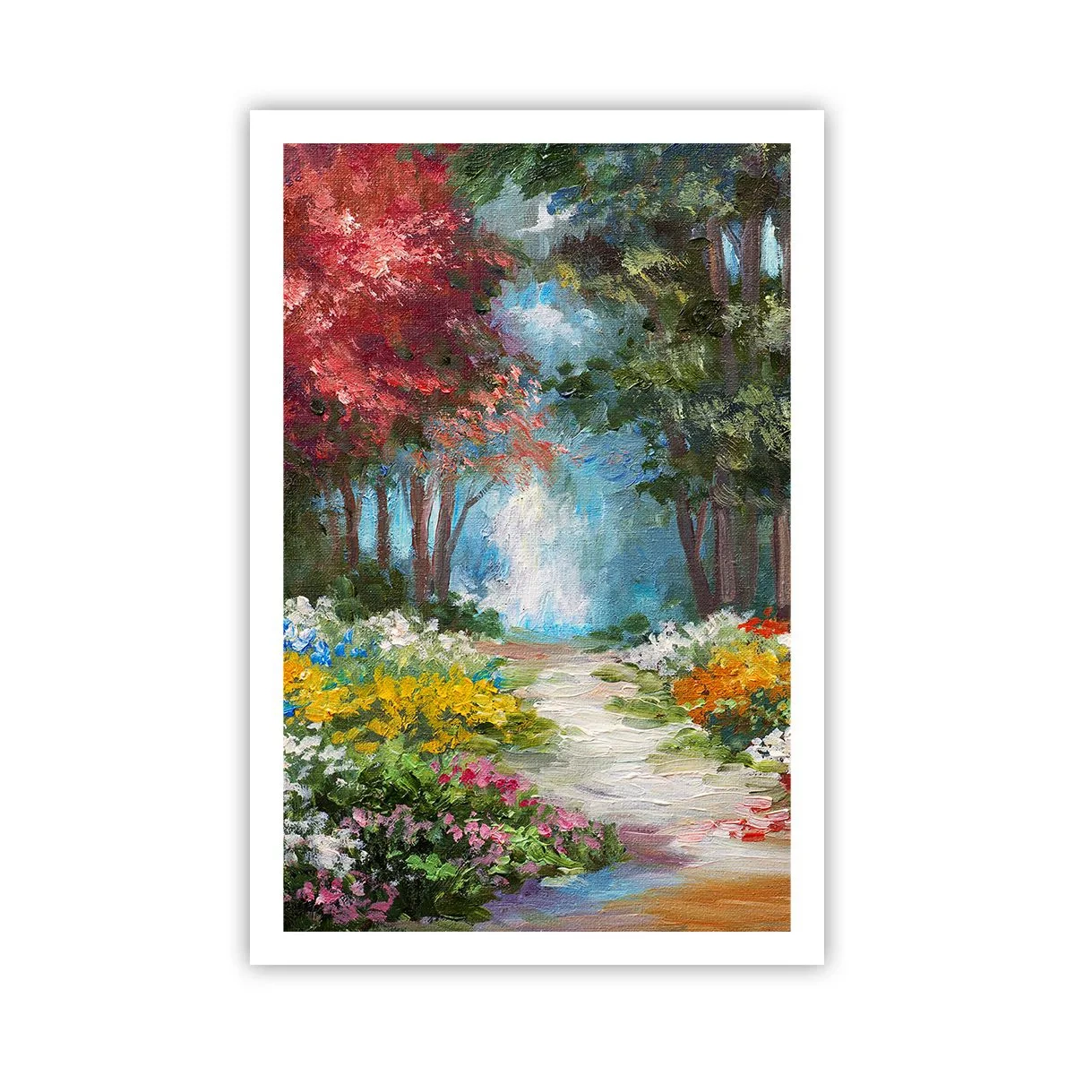 Plakat - Skovhave, blomsterskov - 61x91 cm