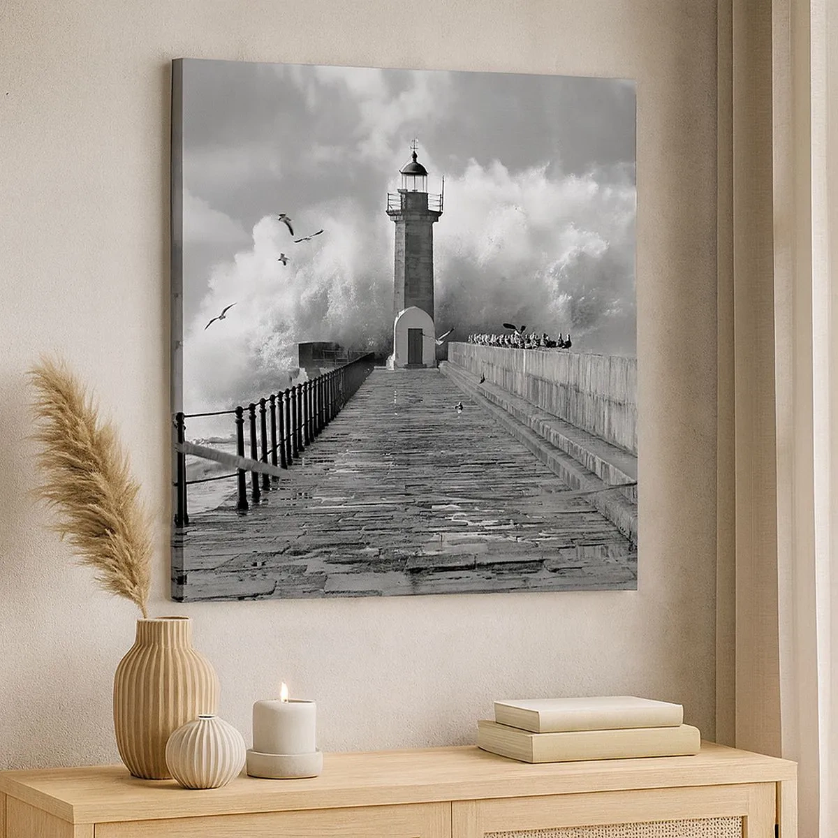 Lærredstryk - Billede på lærred - Frygtløs - 30x30 cm