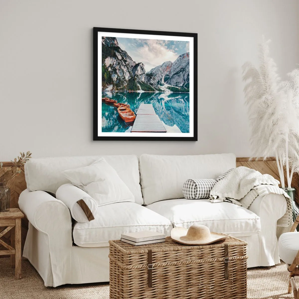 Plakat i sort ramme - Vi vil vise dig skønheden - 40x40 cm