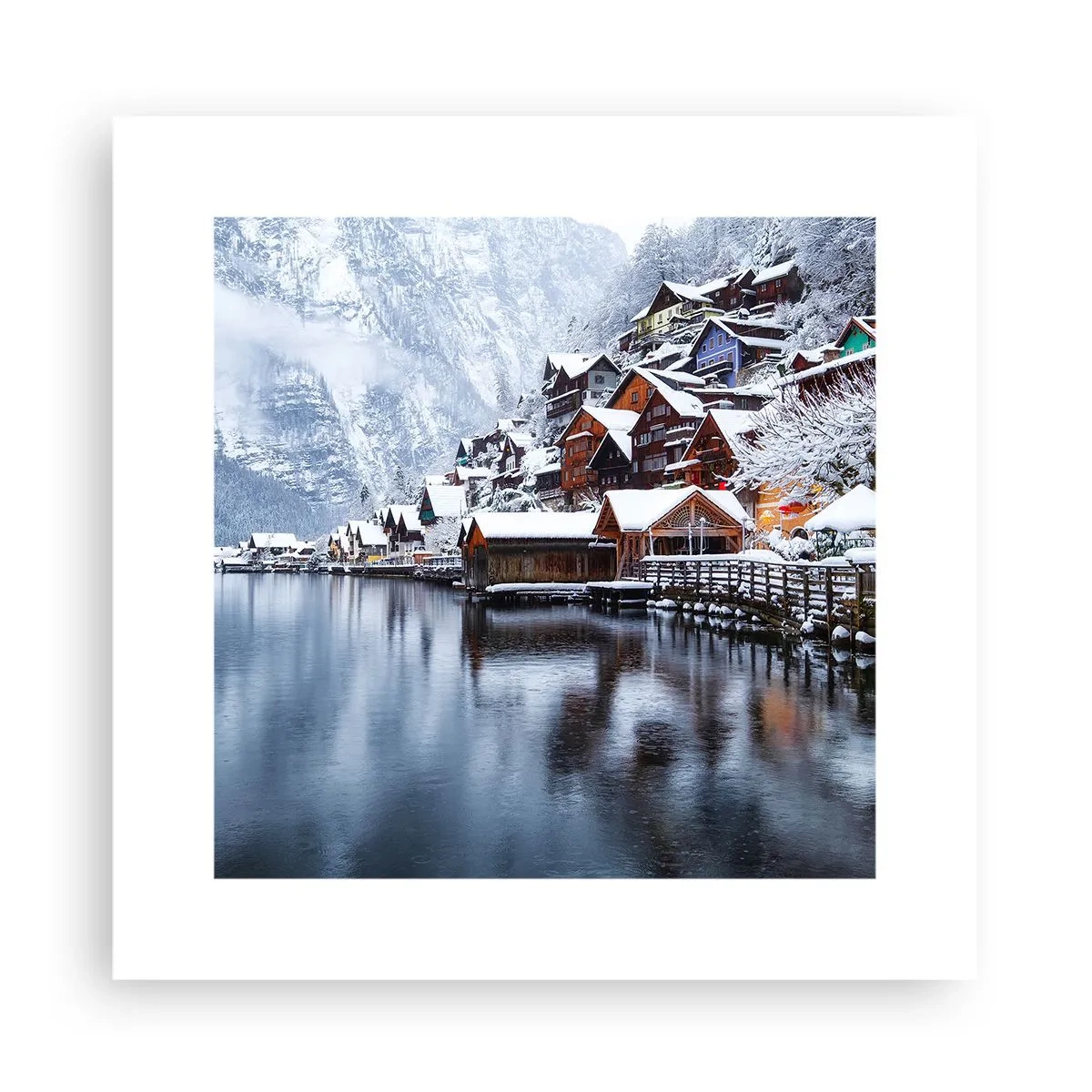 Plakat - I en vinterdekoration - 30x30 cm