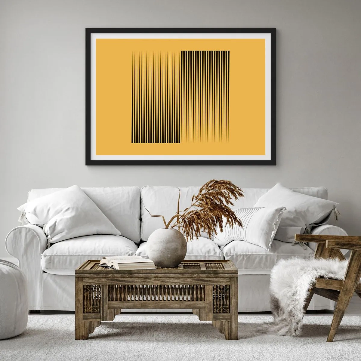 Plakat i sort ramme - Modsætningernes kvadrat - 70x50 cm
