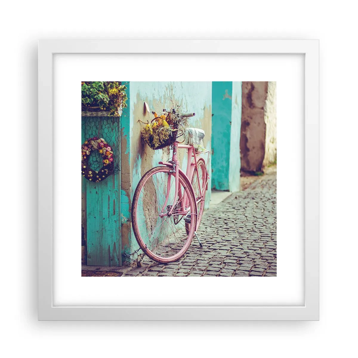 Plakat i hvid ramme - Jeg vender tilbage om lidt - 30x30 cm