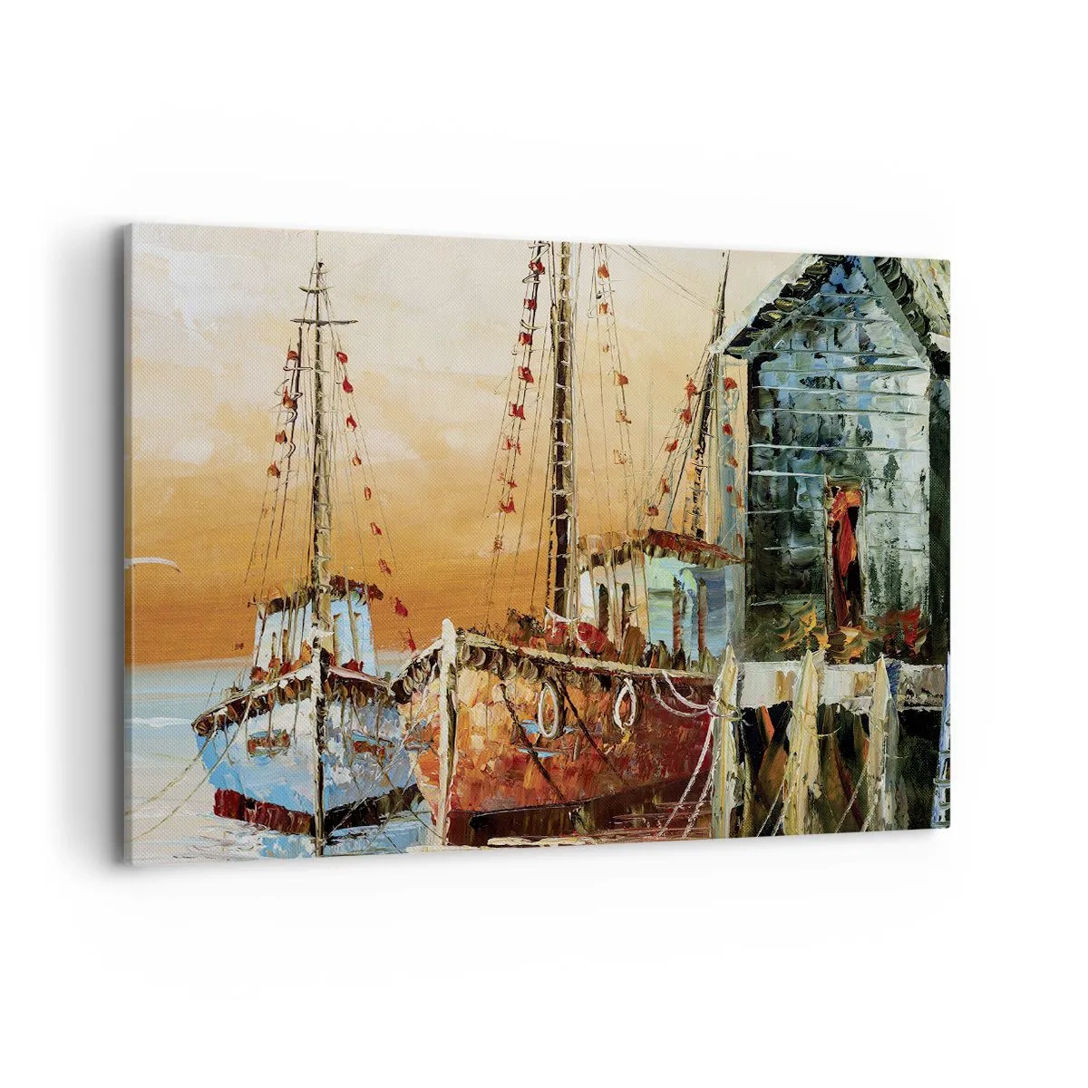 Lærredstryk - Billede på lærred - Fredelig tilbagevenden - 120x80 cm