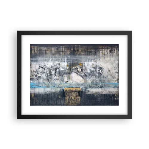 Plakat i sort ramme - Som på is, som på fortovet - 40x30 cm