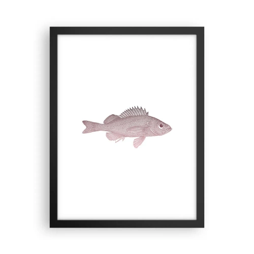 Plakat i sort ramme - Fisk med store øjne - 30x40 cm