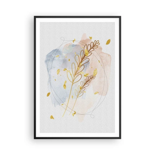 Plakat i sort ramme - En gylden eksplosion - 70x100 cm