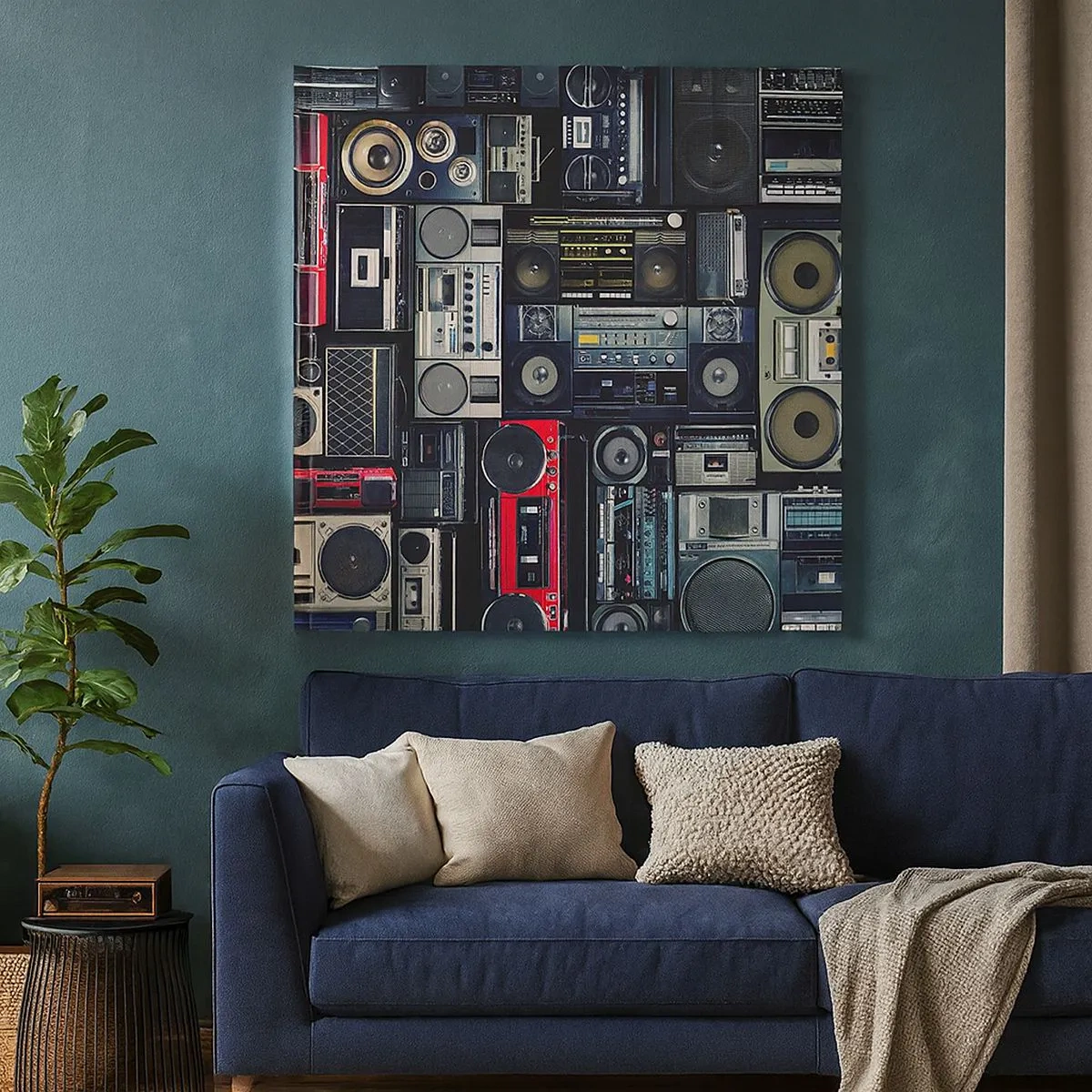 Lærredstryk - Billede på lærred - Nostalgi for 1980'erne. - 30x30 cm