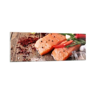 Billede på glas - Norske køkken eventyr - 90x30 cm