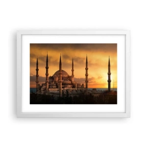 Plakat i hvid ramme - Gud er stor - 40x30 cm