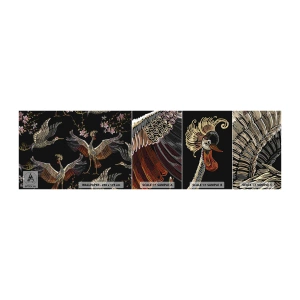 Prøve Fototapet Selvklæbende Deluxe Sticker - Eventyrlig fugl - Abstraktion, Fugl, Grafik - 100x30 cm