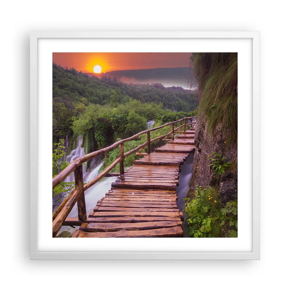 Plakat i hvid ramme - En utrolig skønhed - 50x50 cm