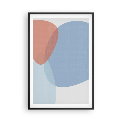 Plakat i sort ramme - Pastelfarvede relationer - 61x91 cm