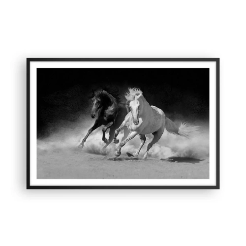 Plakat i sort ramme - Frihedens galop - 91x61 cm