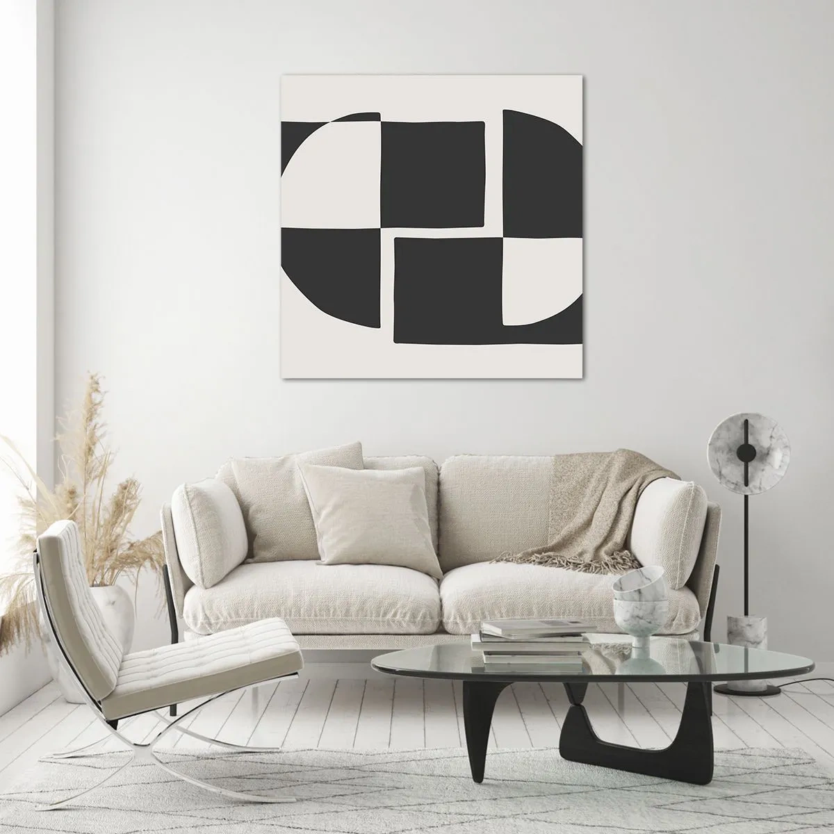 Billede på glas - Antitese - syntese - 30x30 cm