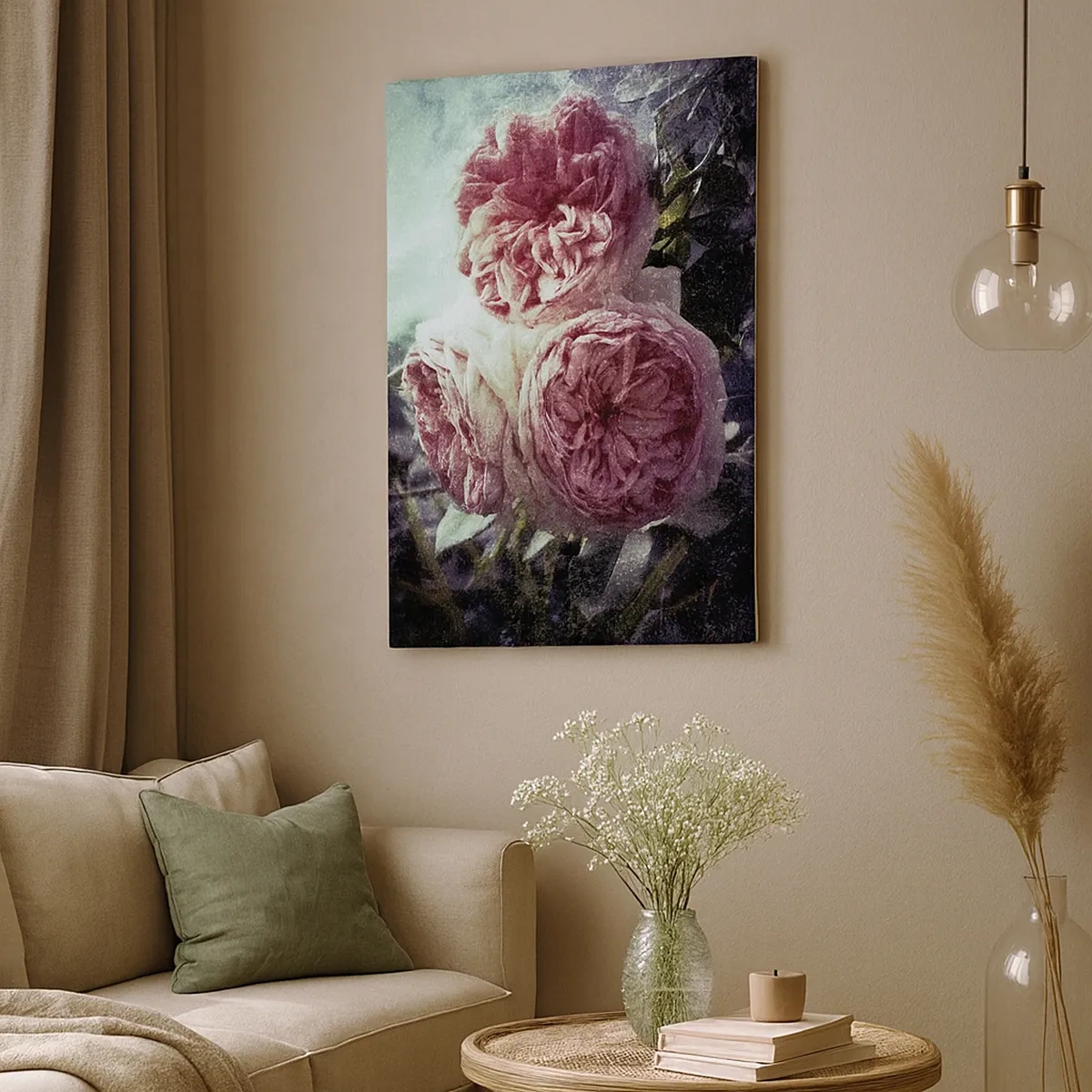 Lærredstryk - Billede på lærred - I en romantisk atmosfære - 50x70 cm