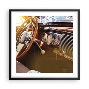 Plakat i sort ramme - Et pust af luksus fra fortiden - 50x50 cm