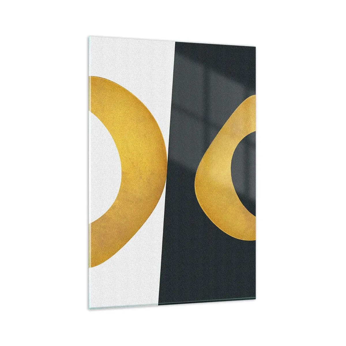 Billede på glas - Først: guld - 80x120 cm