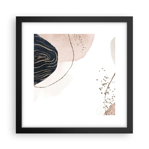 Plakat i sort ramme - Alt flyder - 30x30 cm