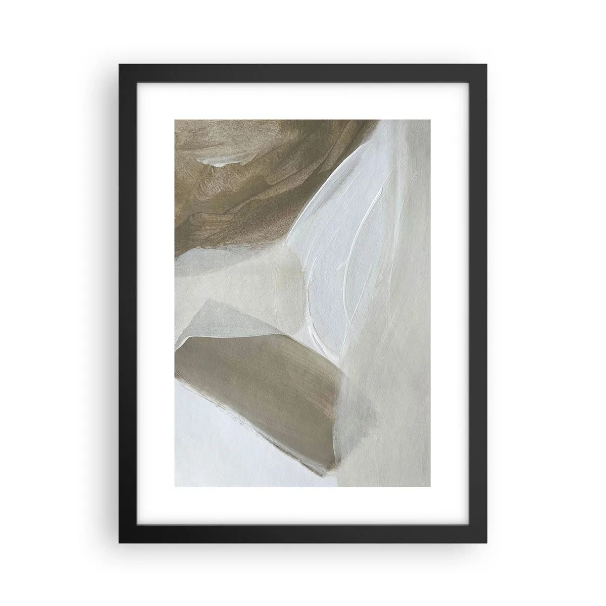 Plakat i sort ramme - Bølge af hvidt - 30x40 cm