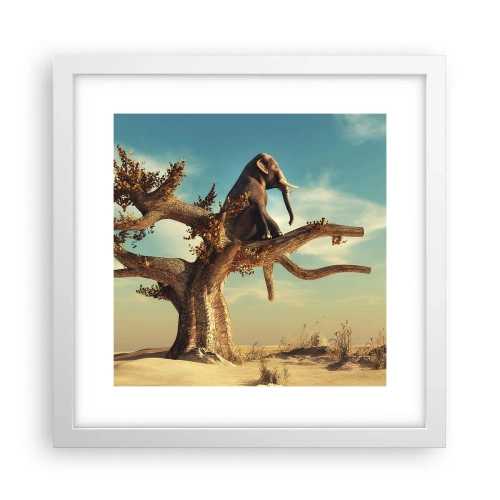 Plakat i hvid ramme - Et nyt synspunkt - 30x30 cm