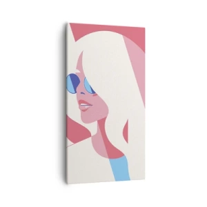 Lærredstryk - Billede på lærred - Det var en blondine... - 55x100 cm