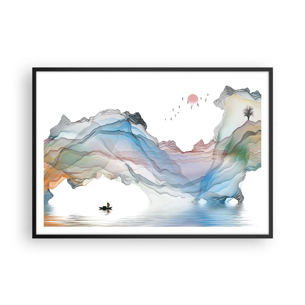 Plakat i sort ramme - Mod krystalbjergene - 100x70 cm
