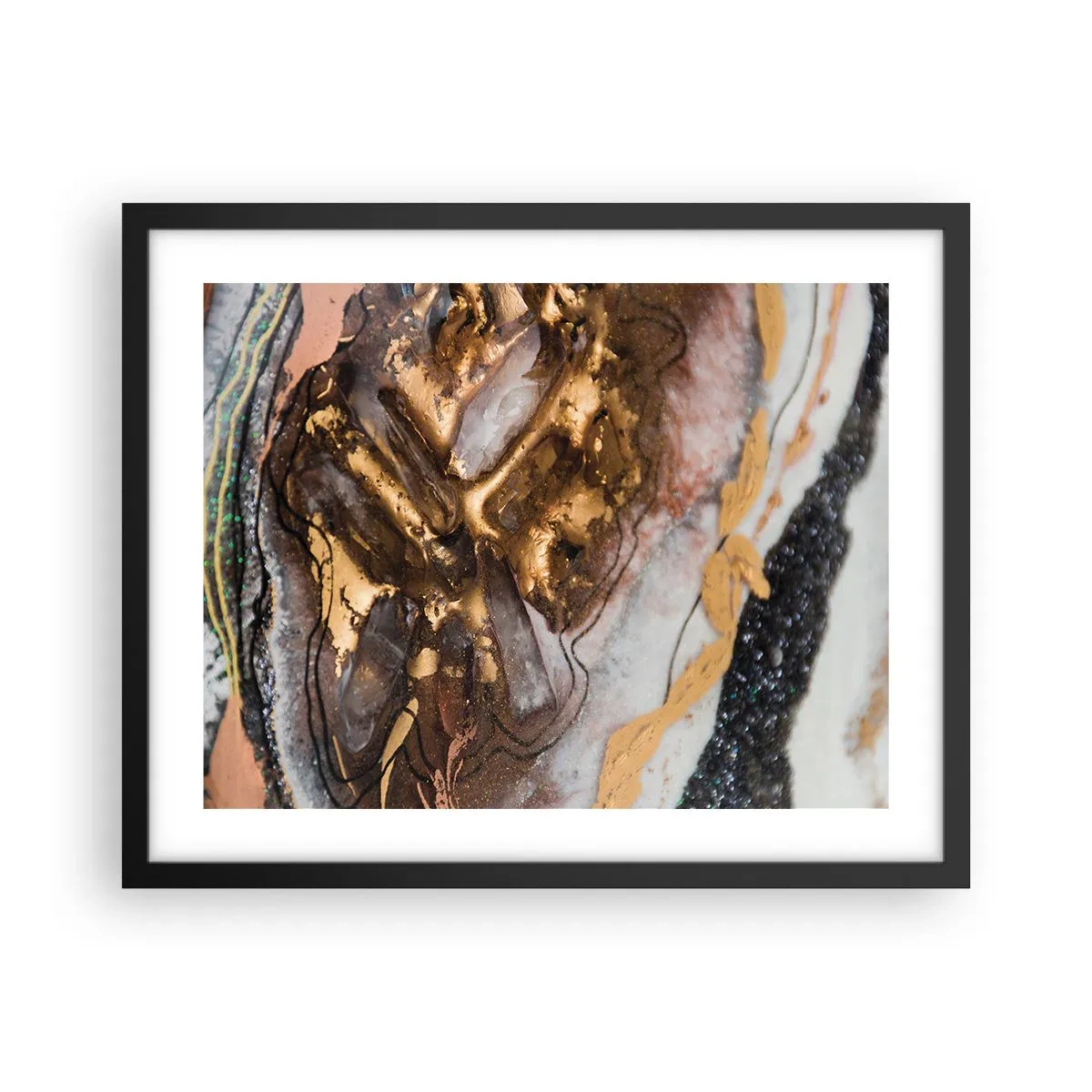Plakat i sort ramme - Jord element - 50x40 cm