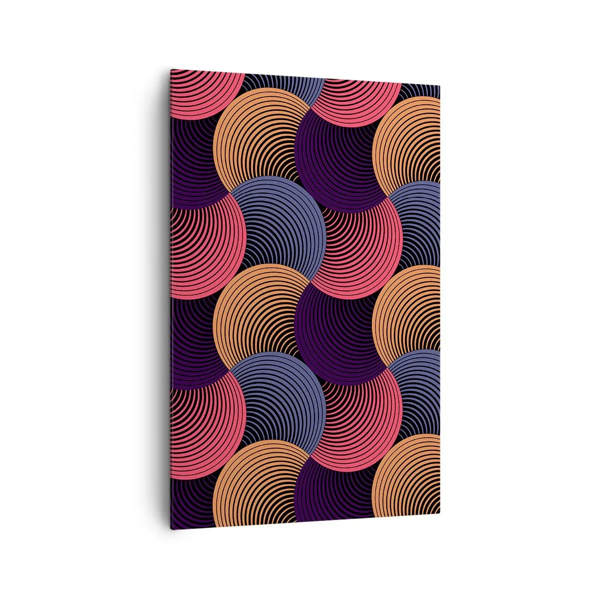 Lærredstryk - Billede på lærred - I en cirkulær rytme - 80x120 cm