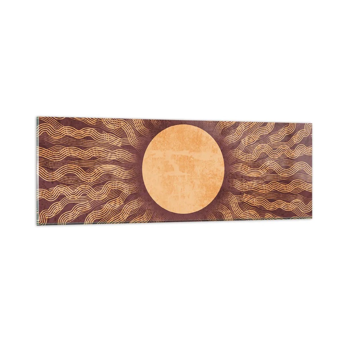 Billede på glas - Ikon for solen - 90x30 cm