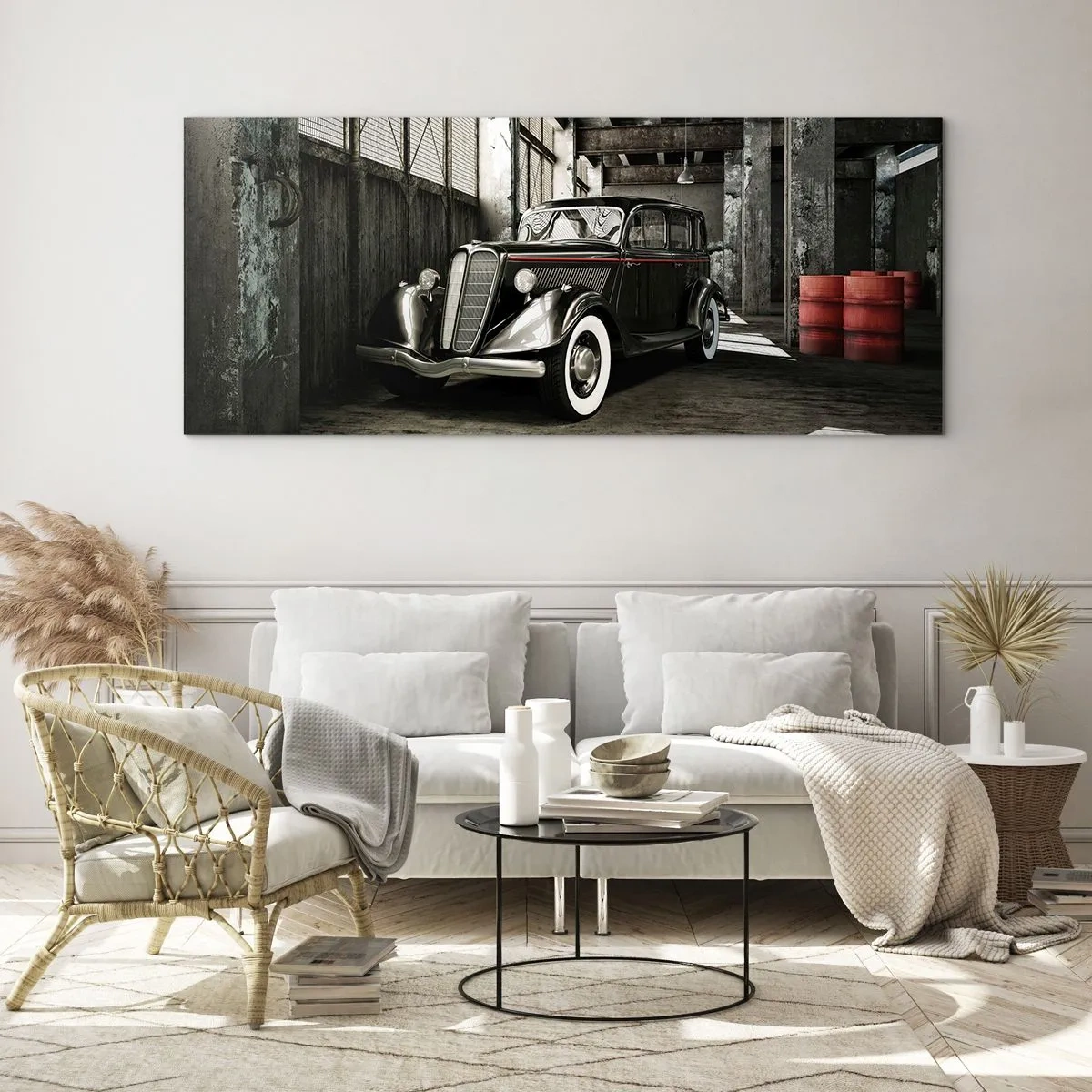 Billede på glas - 1930'ernes vedvarende elegance. - 90x30 cm