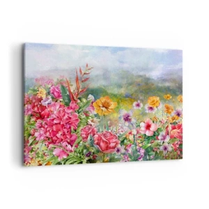 Lærredstryk - Billede på lærred - En have, der er gået amok - 100x70 cm