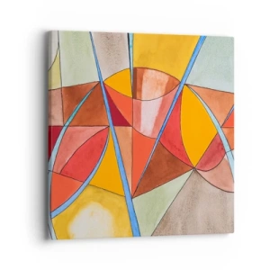 Lærredstryk - Billede på lærred - Karrusel, karrusel af drømme - 40x40 cm