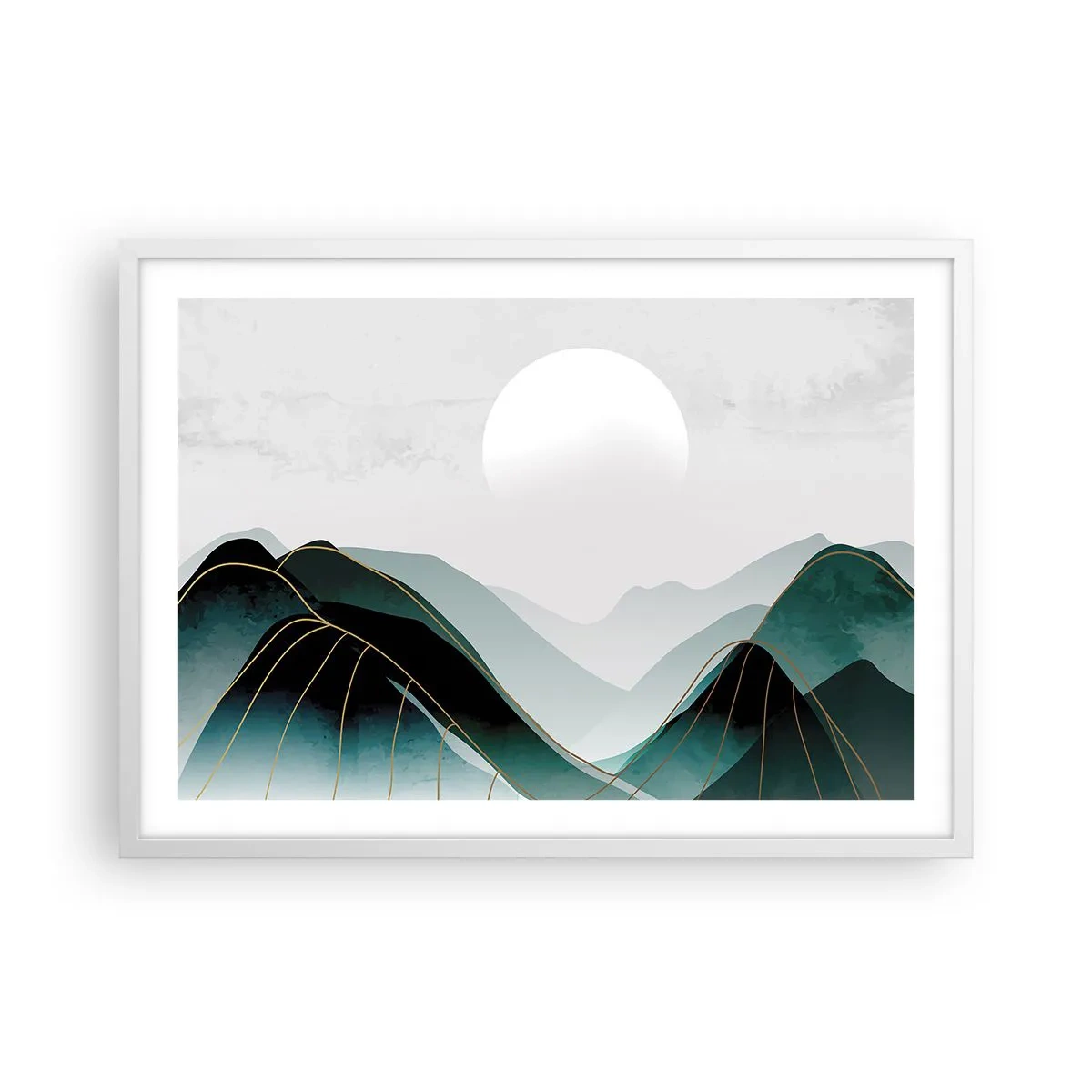 Plakat i hvid ramme - I fuld majestæt - 70x50 cm