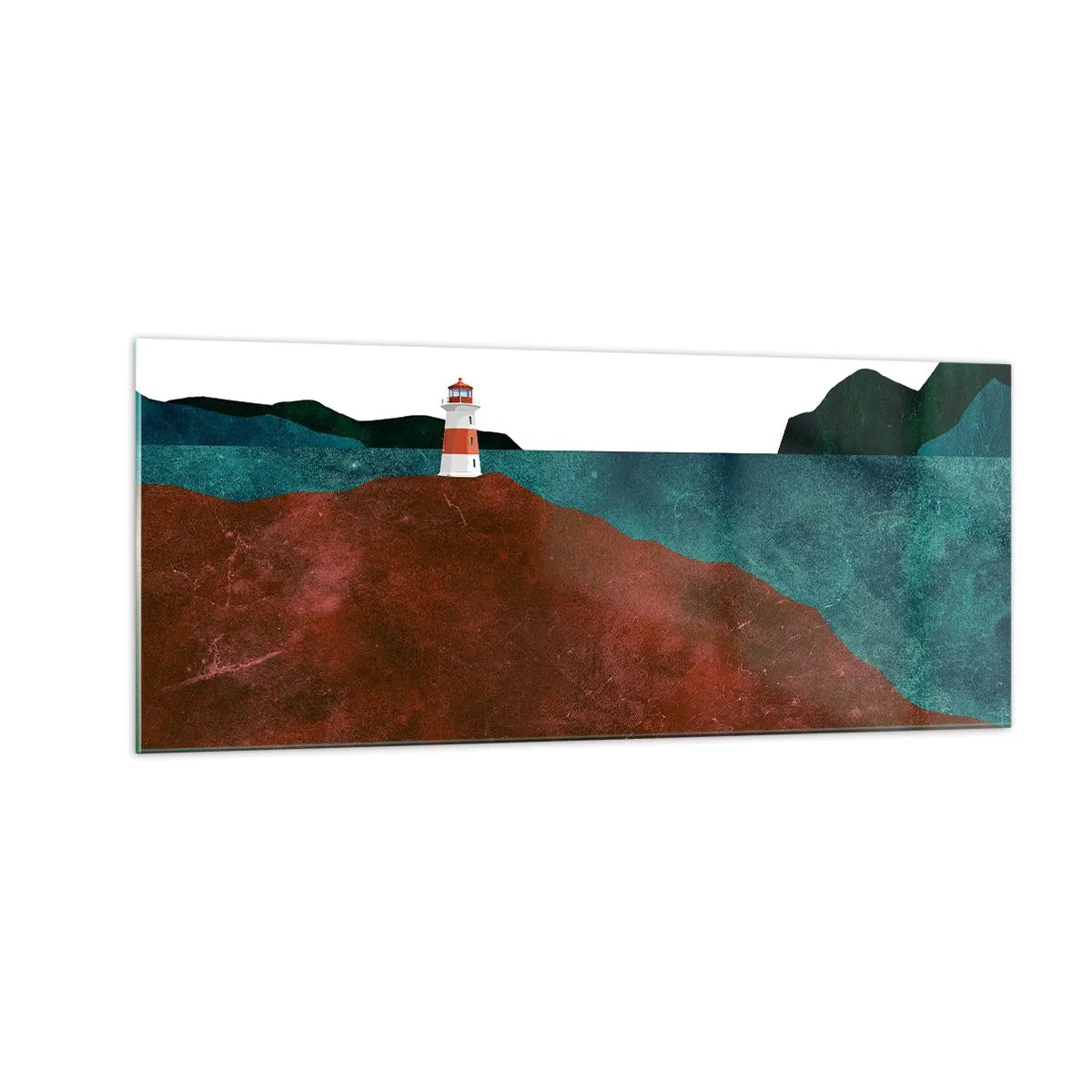 Billede på glas - Med blikket rettet mod havet - 100x40 cm