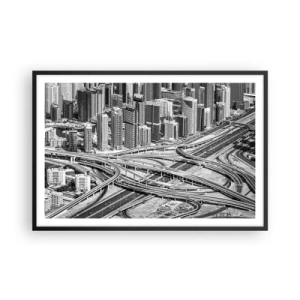 Plakat i sort ramme - Dubai - den umulige by - 91x61 cm